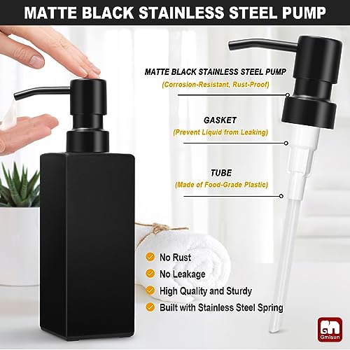 Black Soap Dispenser (Black Bottle + Black Pump / 2 Pack)