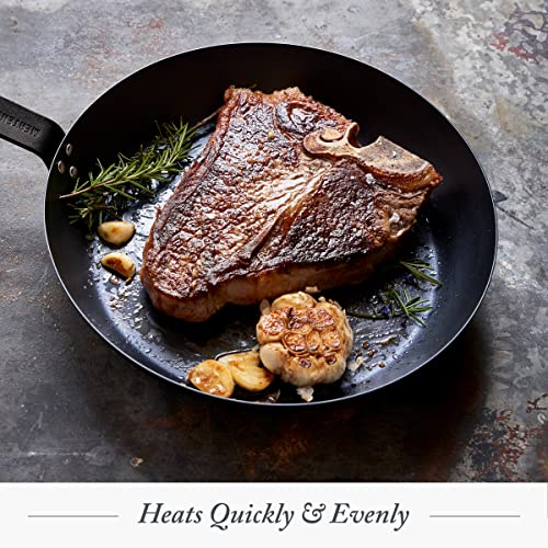 8" Pre Seasoned Carbon Steel Frying Pan Skillet (8" Frying Pan Skillet / Black)
