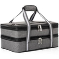 Insulated Casserole Carrier for Hot or Cold Food (Gray / 16" x 11" x 6")
