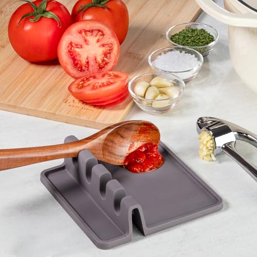 Spoon Rest for Multiple Utensils High Heat (Medium / Gray)