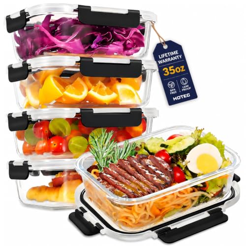 35OZ Glass Food Storage Container (4Pack 35OZ)