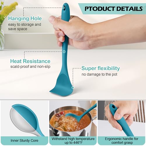 Silicone Cooking Utensils Set (Blue)