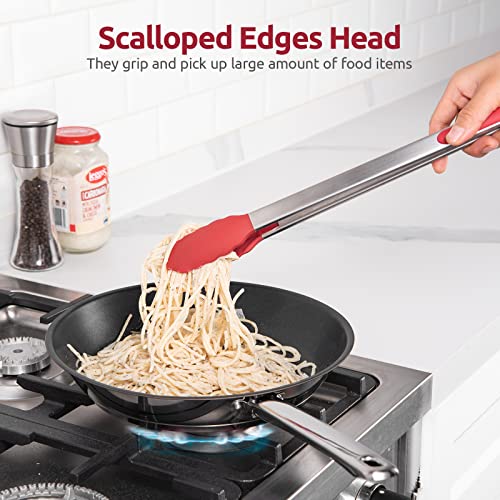 Kitchen Tong for Cooking (Red / 16 inch)