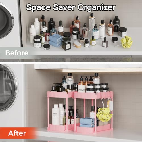 2 Packs Under Sink Pull (Pink / 12.8 Inch)