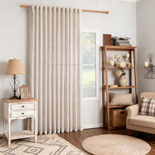 Natural Linen Curtains for Bedroom Living Room (100"W x 90"L (Pack of 1) / Natural Linen)