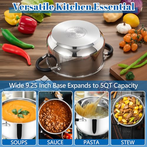 5Qt Stainless Steel Stock Pot (5 Quarts)