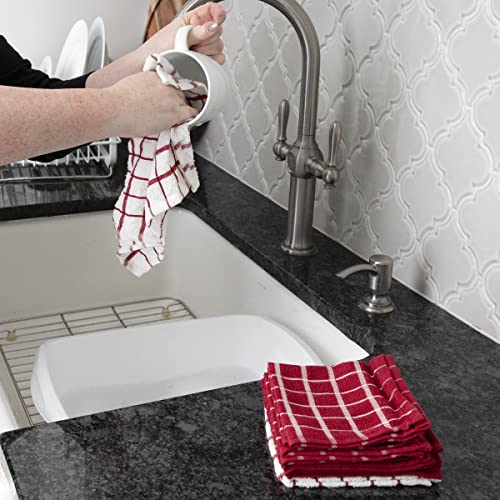 Premium 3 Pack Kitchen Towel & 6 (Paprika Red / 9-Pack Bundle)