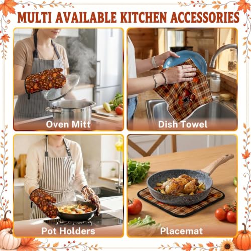 Fall Football Kitchen Decor Set (Brown Fall Football)