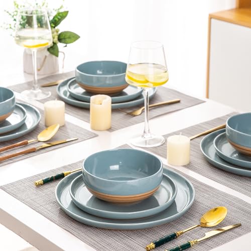 Dinnerware Sets for 4 (Stone Blue / Service For 4(12Pcs))