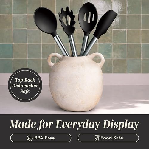 Silicone Cooking Utensils (Black / 10 Pieces)