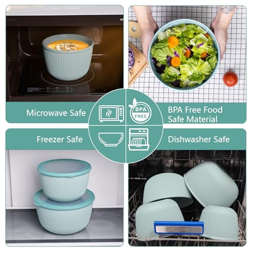 Mixing Bowls with Lids Set (Pure Green)
