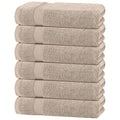 Wealuxe Taupe Bath Towels 24x50 Inch (Taupe / Bath Towels 6-Pack, 24x50 Inches)