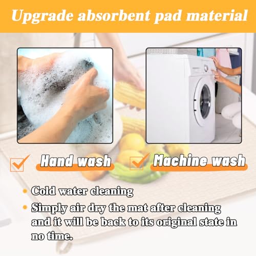 2 Pack XXL Large Microfiber Dish Drying Mat