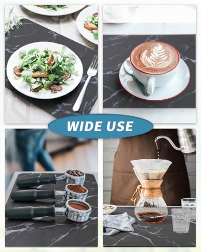 Coffee Mat Hide Stain Rubber Backed Absorbent Dish Drying Mat for Kitchen Counter (SMOKEY BLUE / 16"X24")