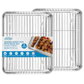Stainless Steel Quarter Sheet with Wire Rack Set (12.5 x 10 x 1 inch)