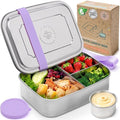 Stainless Steel Bento Box + Condiment Container (Lavender / 60oz / 1800ml)