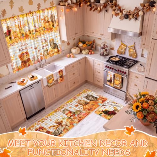 13 Pcs Fall Cat Kitchen Decor Set (Cat)