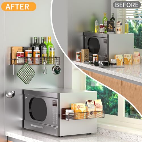 Magnetic Spice Rack for Refrigerator (Brown / 2 Pack)