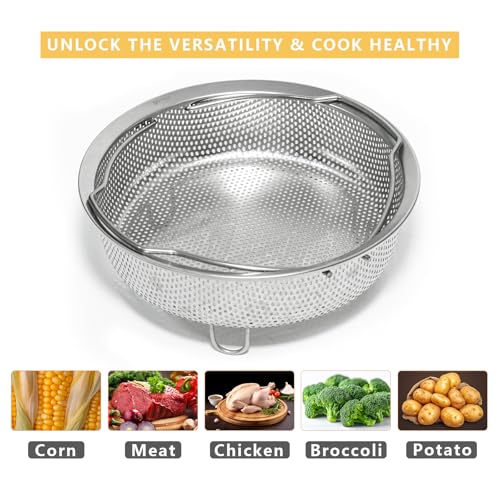 Stainless Steel Steamer Basket (Silvery / Small)