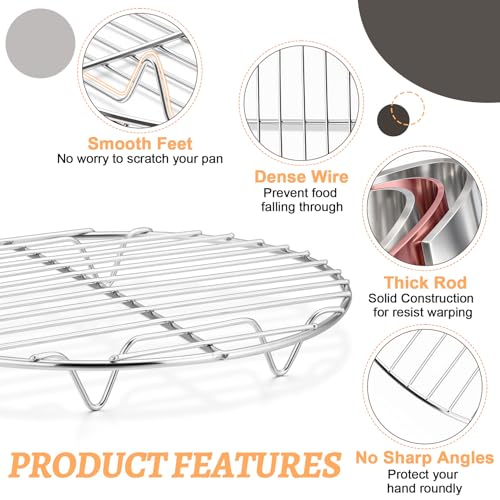 Round Cooking Rack (Silver / 10.5 + 9 +7.5 Inch)