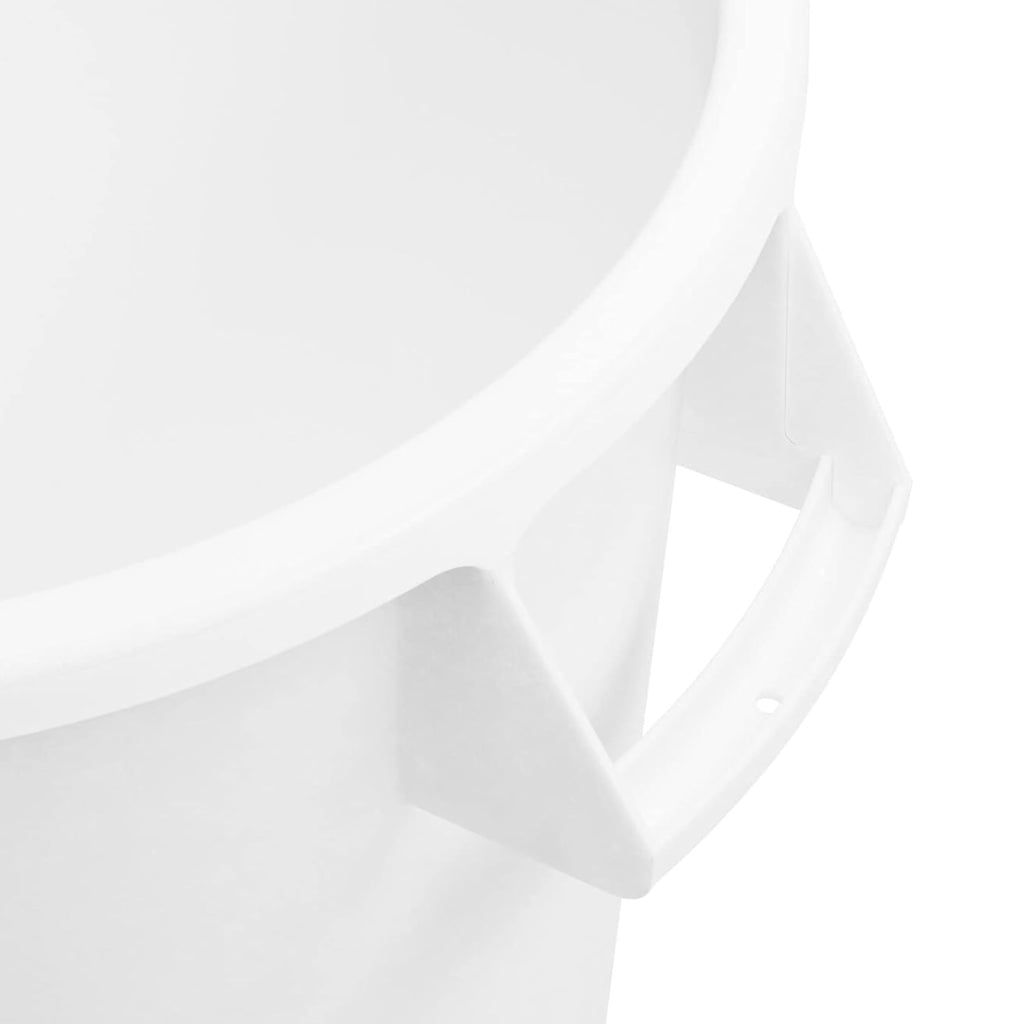 Bronco Waste Container Trash Container (White / 10 Gallons, (Pack of 1))