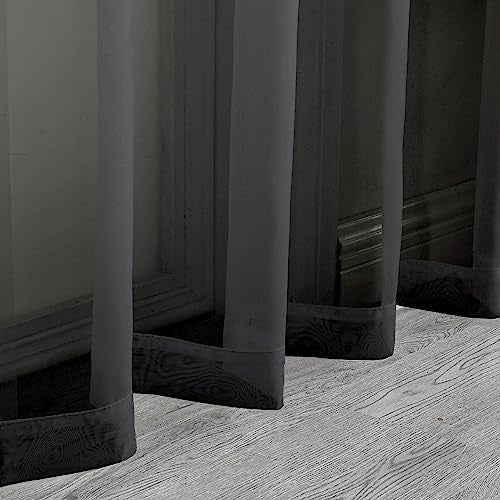 Black Curtains 36 inches Long 2 Panels (40"W x 36"L (Pack of 2) / Black)