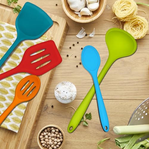 10 Pieces Silicone Cooking Utensils Set (10 Pieces / Colorful)