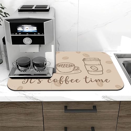 It's Coffee Time Coffee Mat 19" x 12" (It's Coffee Time / 19" x 12")