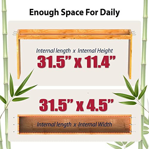 Bamboo Over the Stove Spice Shelf for Kitchen (30" / Bamboo)