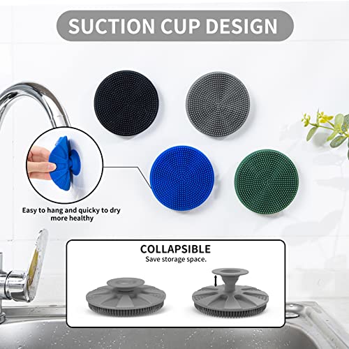 Silicone Dish Scrubber (1pcs Gray)
