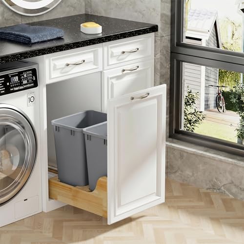 35QT Kitchen Trash Can (Grey / 1PCS)