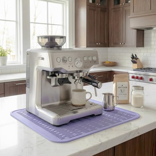 Silicone Dish Drying Mat for Multiple Usage (Light Purple / 18"L x 16"W)