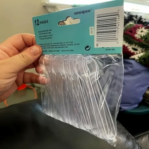 Mini Clear Plastic Tongs (Standard)