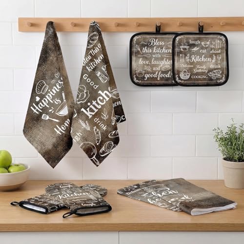 Dark Brown Kitchen Decor Set (Dark Brown)