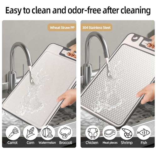 2 In 1 Cutting Boards Non Toxic for Gourmet Kitchen Aficionados (HQ-B001)