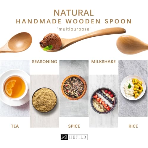 Small Wooden Spoons for Eating (Schima Yellowish)