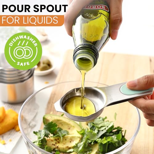 Magnetic Stainless Steel Measuring Cups Set of 7 (Desert Sunset / Magnetic - Set of 7)