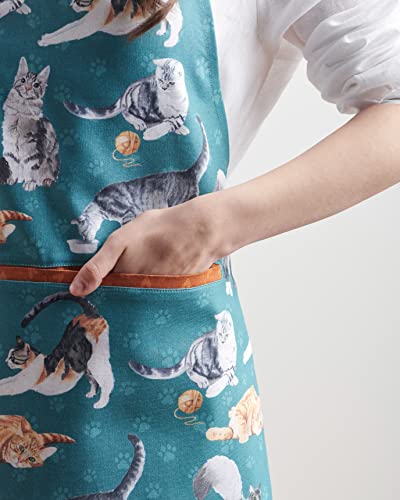 Aprons for women with Pocket 100% Cotton Pack of 1 (009 - Cats Will Be Cats)