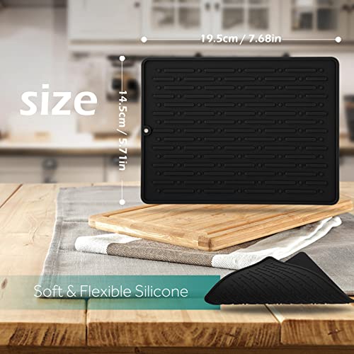 Dish Drying Mats (Black / 6" x 8")