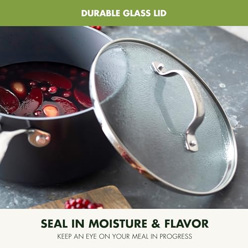 Valencia Pro 2QT Ceramic Nonstick Sauce Pan with Lid (Gray / 2.1 Quarts)