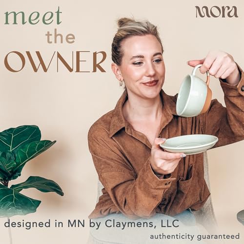 Ceramic Latte Art Mug With Saucer (Light Matcha)