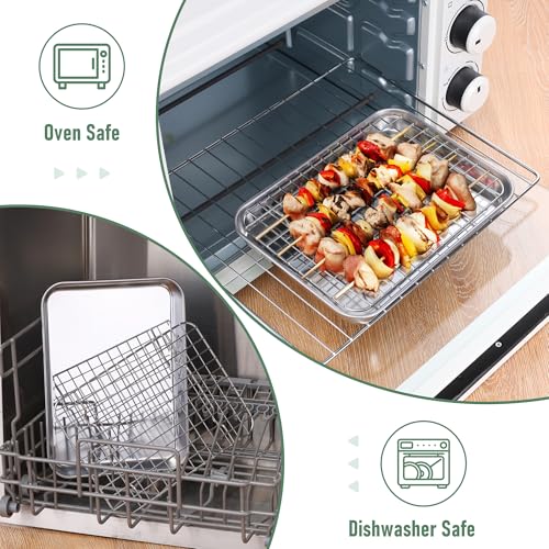 Toaster Oven Pan with Rack (9*7 Inch)