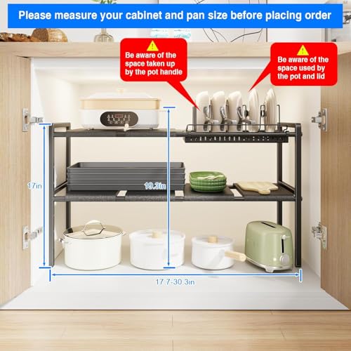 Pots and Pans Organizer Under Cabinet