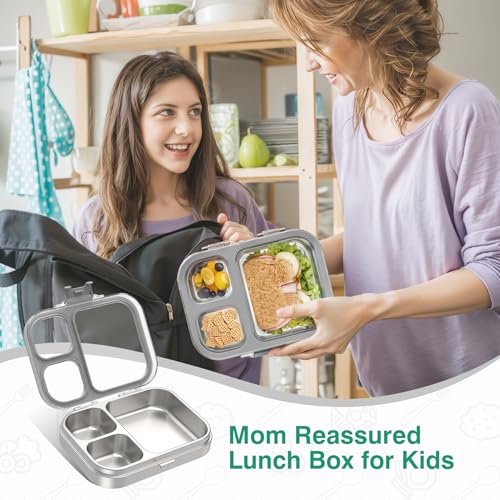 Stainless Steel Bento Lunch Box (Gray / 27oz (800ml))