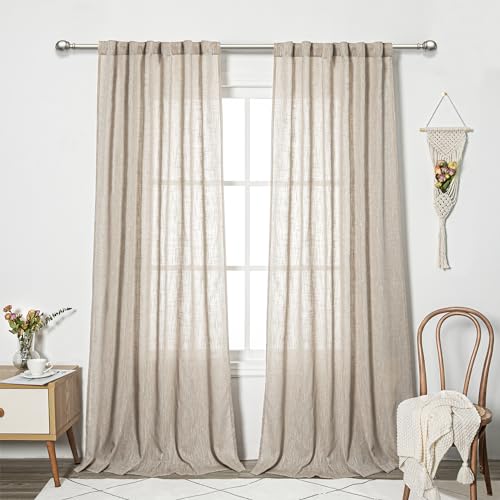 Ceiling Curtains for Living Room (50"W x 95"L (Pack of 2) / Taupe)