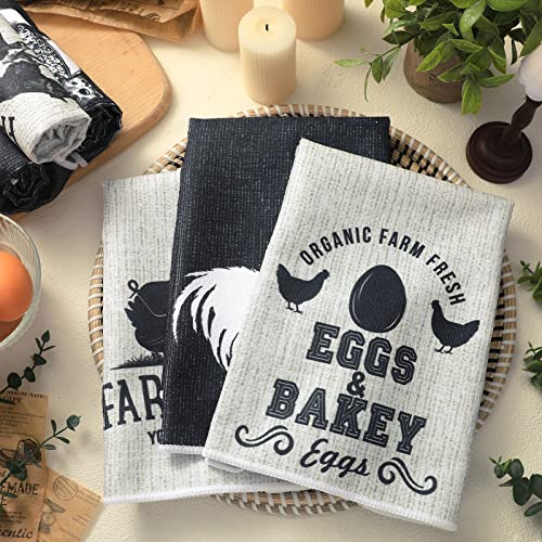 6 Pcs Farm Animal Kitchen Towels Farmhouse Funny Dish Towel (Farm)