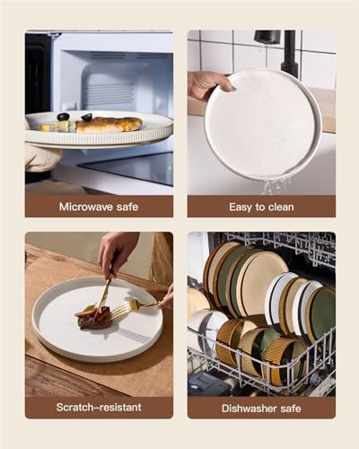 Ceramic Dinnerware Sets for 4 (Matte White)