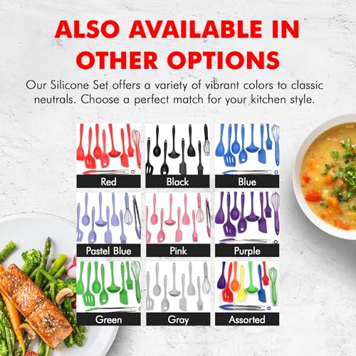 9 Piece Green Premium Silicone Kitchen Tool Set (9 Piece Set / Green)