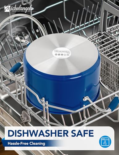 Stainless Steel Stock Pots (Blue)