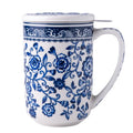 Tea Cup With Infuser and Lid (Peony)